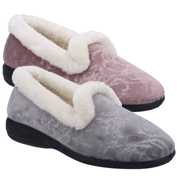 Adelaide Velvet Feel Memory Foam Slipper