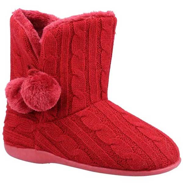 Apple Pull-On Bootie Slipper
