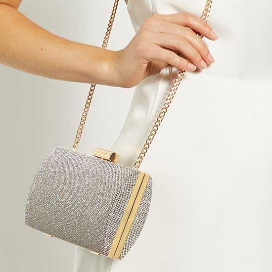 Belleview Clutch Elegant Gold Chain Evening Bag