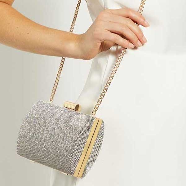 Belleview Clutch Elegant Gold Chain Evening Bag