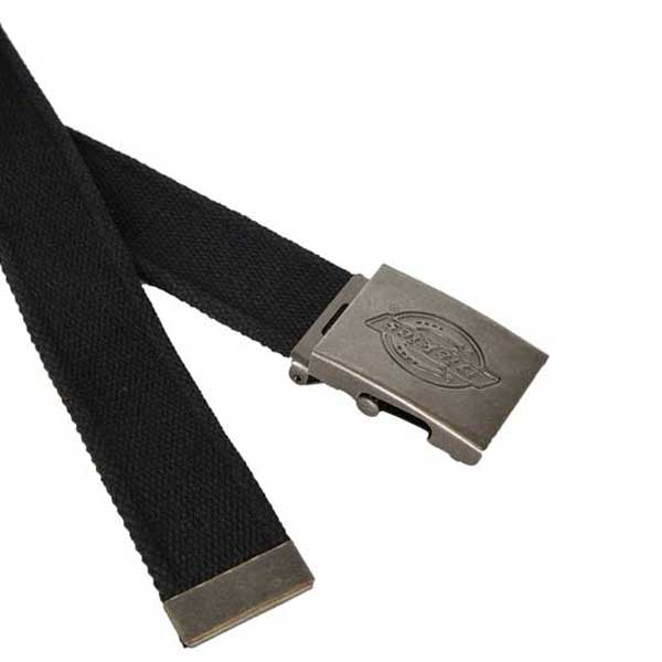 Black Canvas Belt with Embossed Dickies Logo