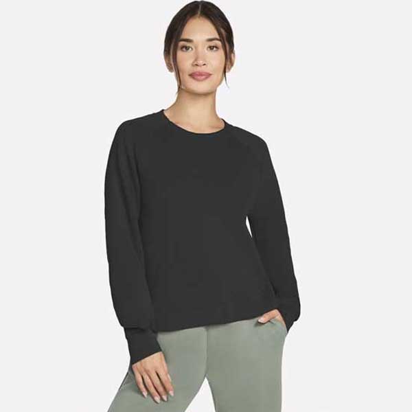 Black Skechluxe Crewneck Designed For Everyday Wear