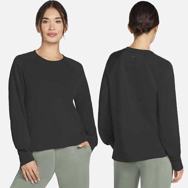 Black Skechluxe Crewneck Designed For Everyday Wear