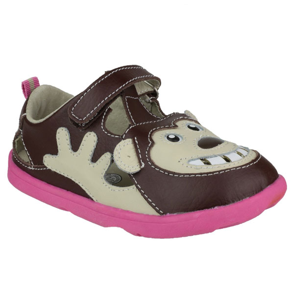 Bobo the Monkey Touch Fastening Girls Shoes 