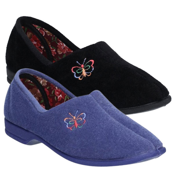 Bouquet Velour Upper Slippers for Women