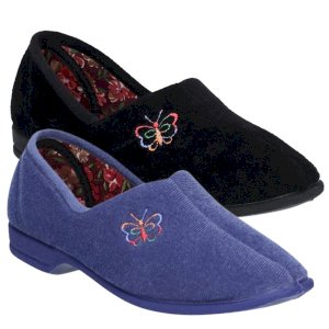 Bouquet Velour Upper Slippers for Women