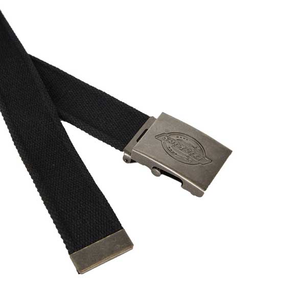 Black Canvas Belt with Embossed Dickies Logo