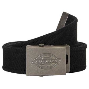 Black Canvas Belt with Embossed Dickies Logo