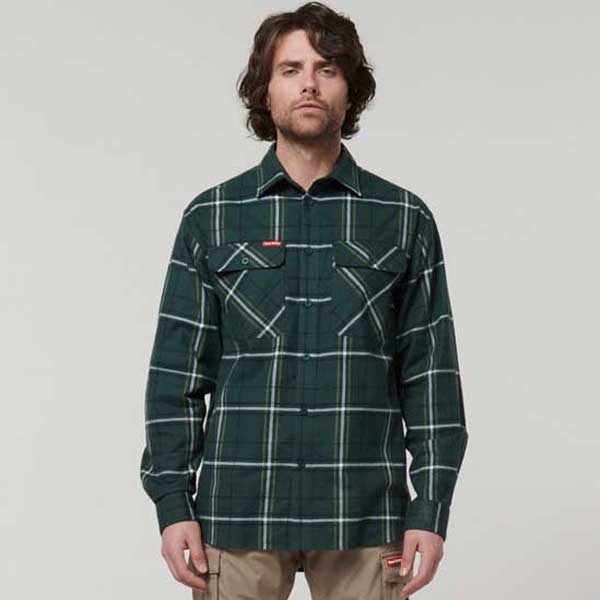 Core Check Flannel Shirt with Chest Flap Pockets