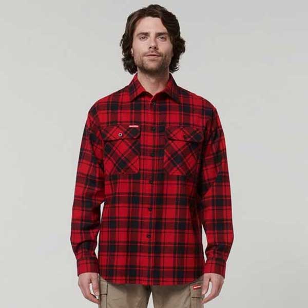 Core Check Flannel Shirt with Chest Flap Pockets