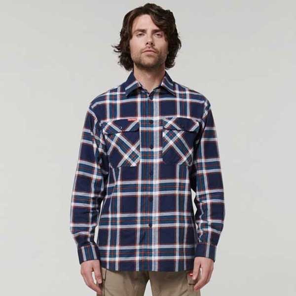 Core Check Flannel Shirt with Chest Flap Pockets