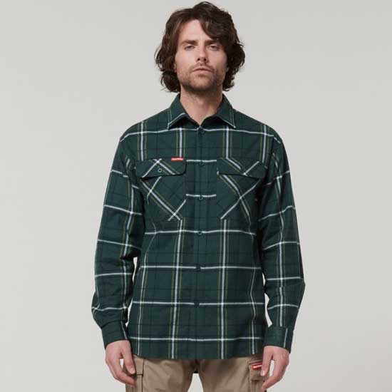 Core Check Flannel Shirt with Chest Flap Pockets