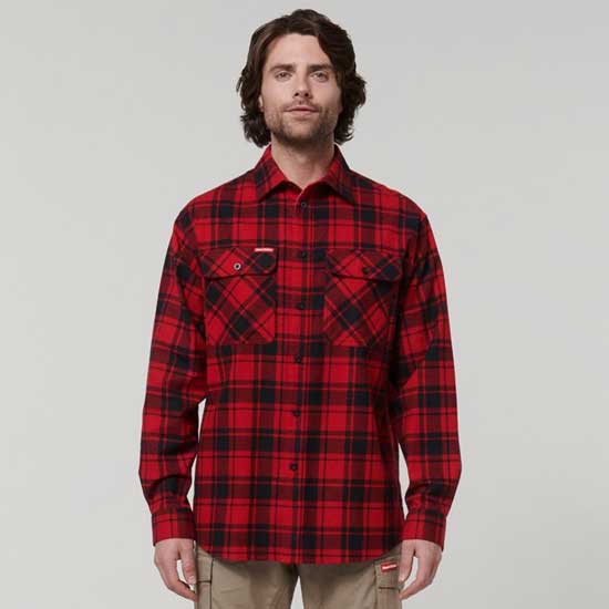 Core Check Flannel Shirt with Chest Flap Pockets