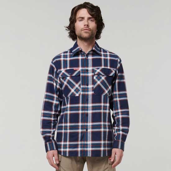 Core Check Flannel Shirt with Chest Flap Pockets