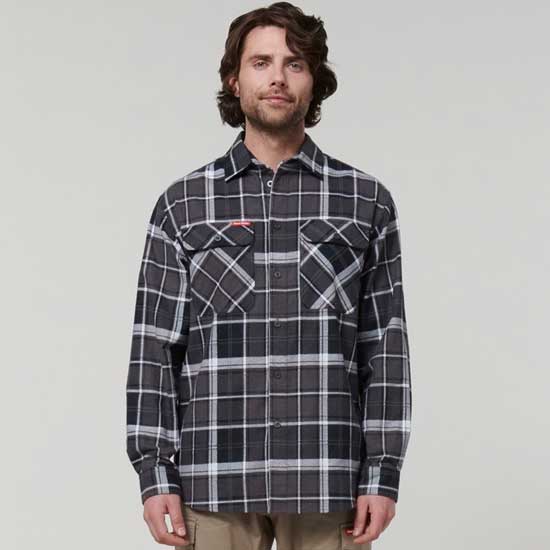 Core Check Flannel Shirt with Chest Flap Pockets