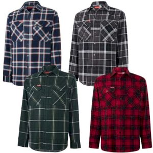 Core Check Flannel Shirt with Chest Flap Pockets