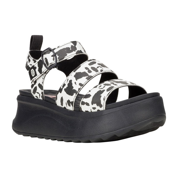 Delray Stylish Sandal – Buckle Strap & Animal Accent