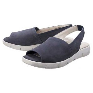 Easy Row Sandal in Soft Nubuck – Open Toe Design