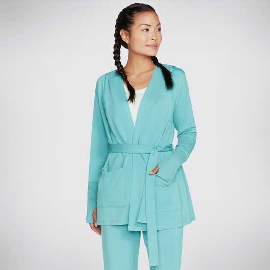 Ladies Everyday Belted Hoodigan with Silky Touch Fabric