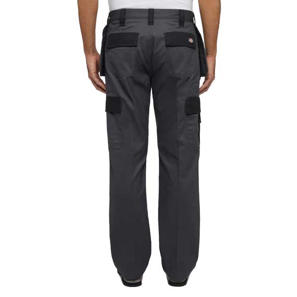 Regular Fit Everyday Holster Pocket Trousers in Charcoal Black