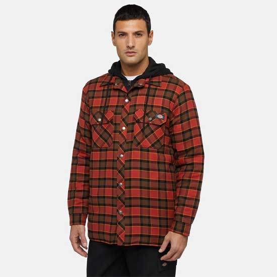 Men’s Fleece Hooded Shirt with Cotton Flannel