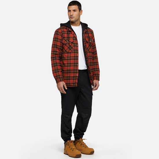 Men’s Fleece Hooded Shirt with Cotton Flannel