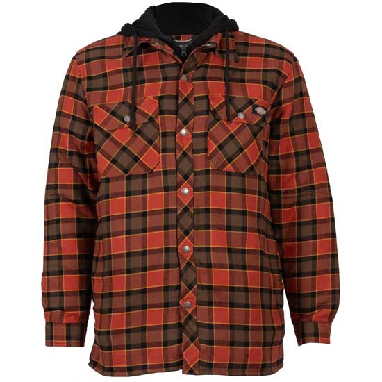 Men’s Fleece Hooded Shirt with Cotton Flannel