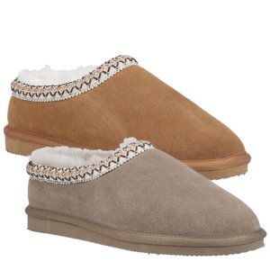 Foxmoor Sheepskin Lined Suede Slippers
