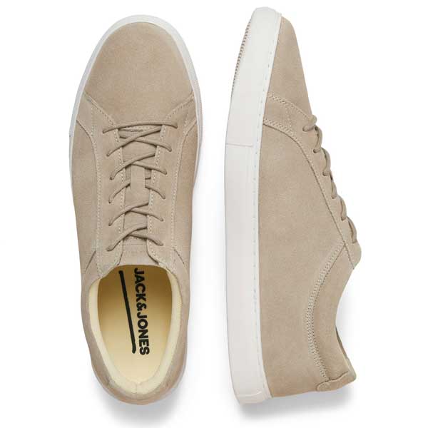 Soft Suede Trainers with Rubber Sole