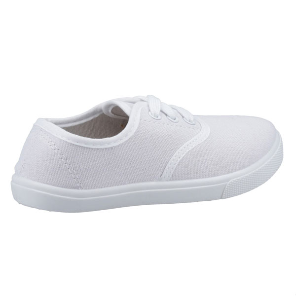 White GB School Plimsolls Small Fit