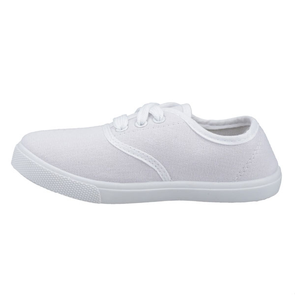 White GB School Plimsolls Small Fit