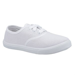 White GB School Plimsolls Small Fit