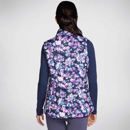 Go Shield Zip Up Floral Vest Women