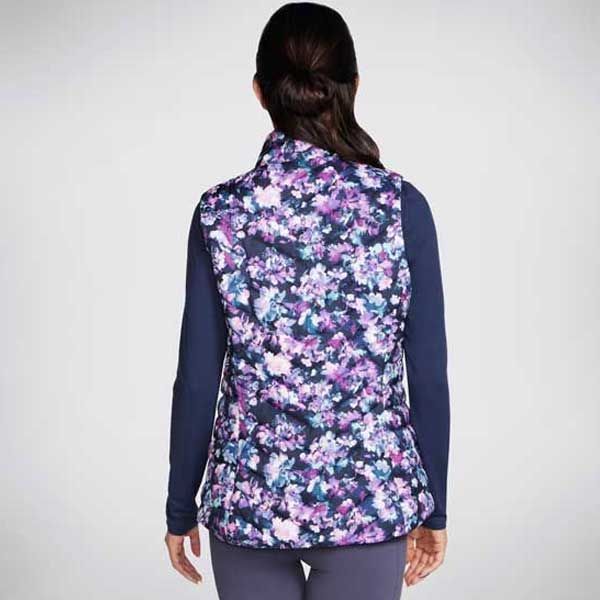 Go Shield Zip Up Floral Vest Women