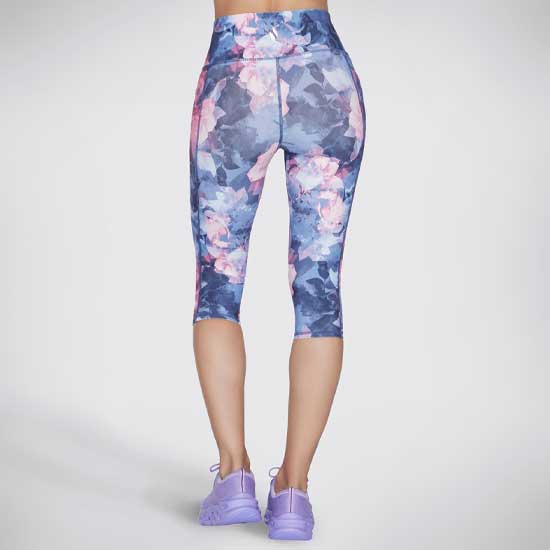 High-Waisted Summer Rose Capri Leggings with GO FLEX Fabric