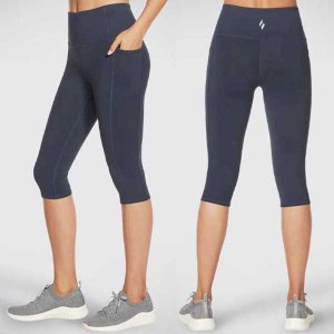 GOFLEX High-Waist Capri Leggings with Pockets