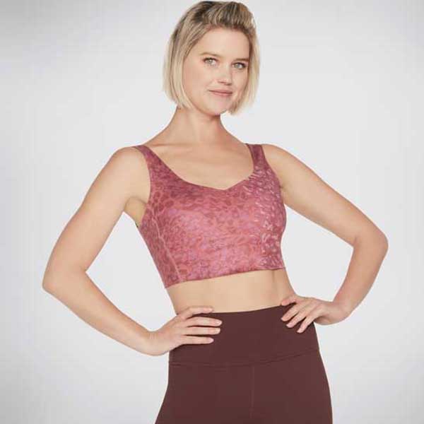  GOSCULPT Leopard Print Workout Bra with Mesh Lining