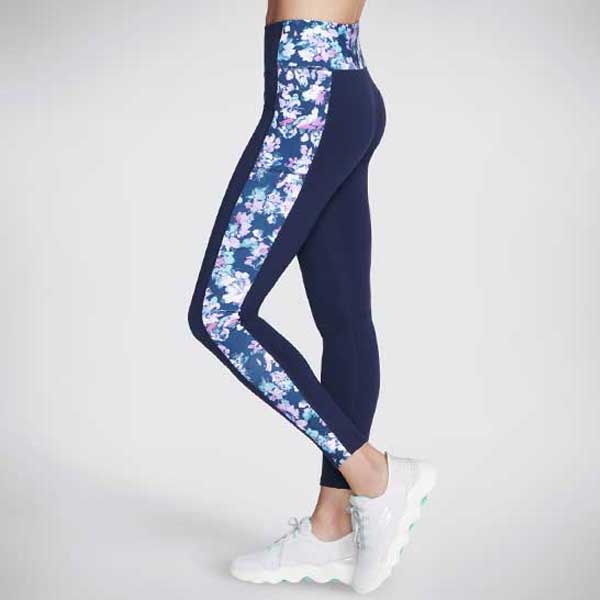 GOWALK Floral Active Legging for Ladies with Chafe-Free Seams