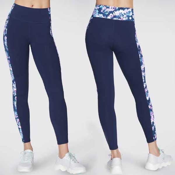 GOWALK Floral Active Legging for Ladies with Chafe-Free Seams