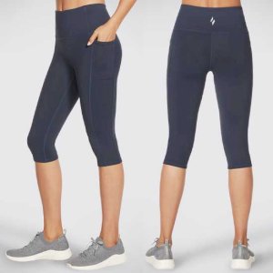 GOFLEX High-Waist Capri Leggings with Pockets