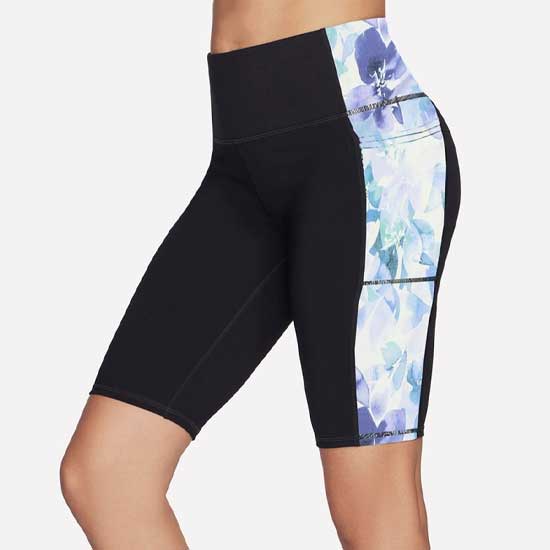 GoWalk Seascape Floral High-Waist Bike Shorts