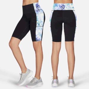 GoWalk Seascape Floral High-Waist Bike Shorts