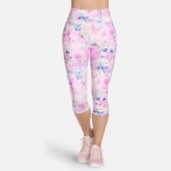 Ladies High-Waisted GO FLEX Seascape Floral Capri