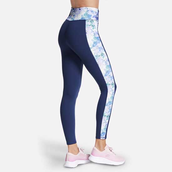 High-Waisted Seascape Floral Legging with Stretch Fabric