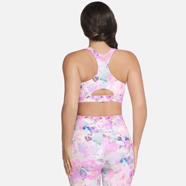 GoWalk Seascape Floral Print Zip Front Bra