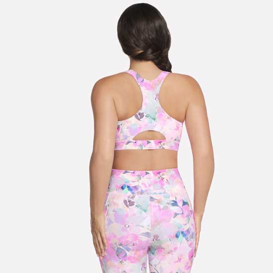 GoWalk Seascape Floral Print Zip Front Bra