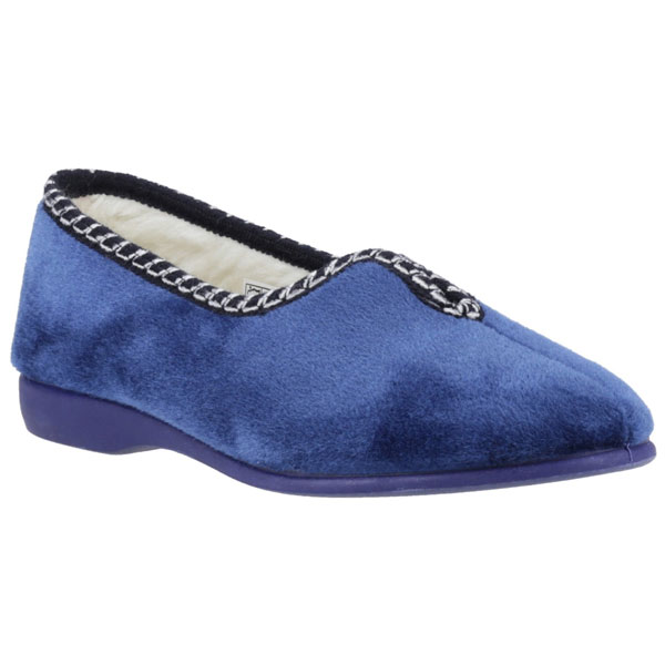Helsinki Ladies Soft Stretch Velour Slippers