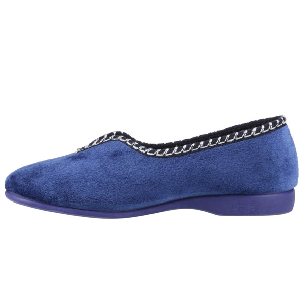 Helsinki Ladies Soft Stretch Velour Slippers