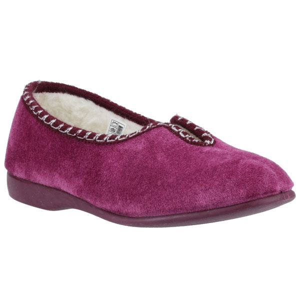 Helsinki Ladies Soft Stretch Velour Slippers