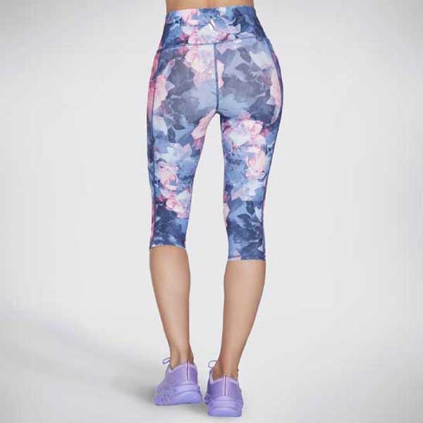 High-Waisted Summer Rose Capri Leggings with GO FLEX Fabric